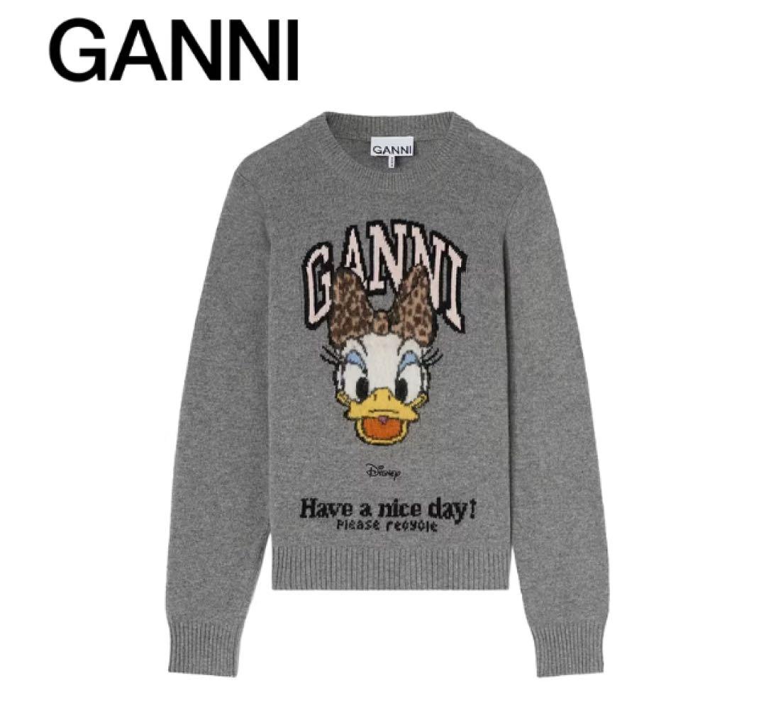 GANNI ドナルドダック ニットセーター グレー