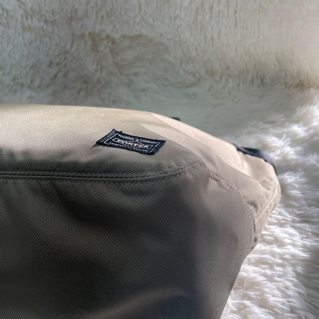 【レア】PORTER ポーター ラウンド トートバッグ カーキ A4収納可