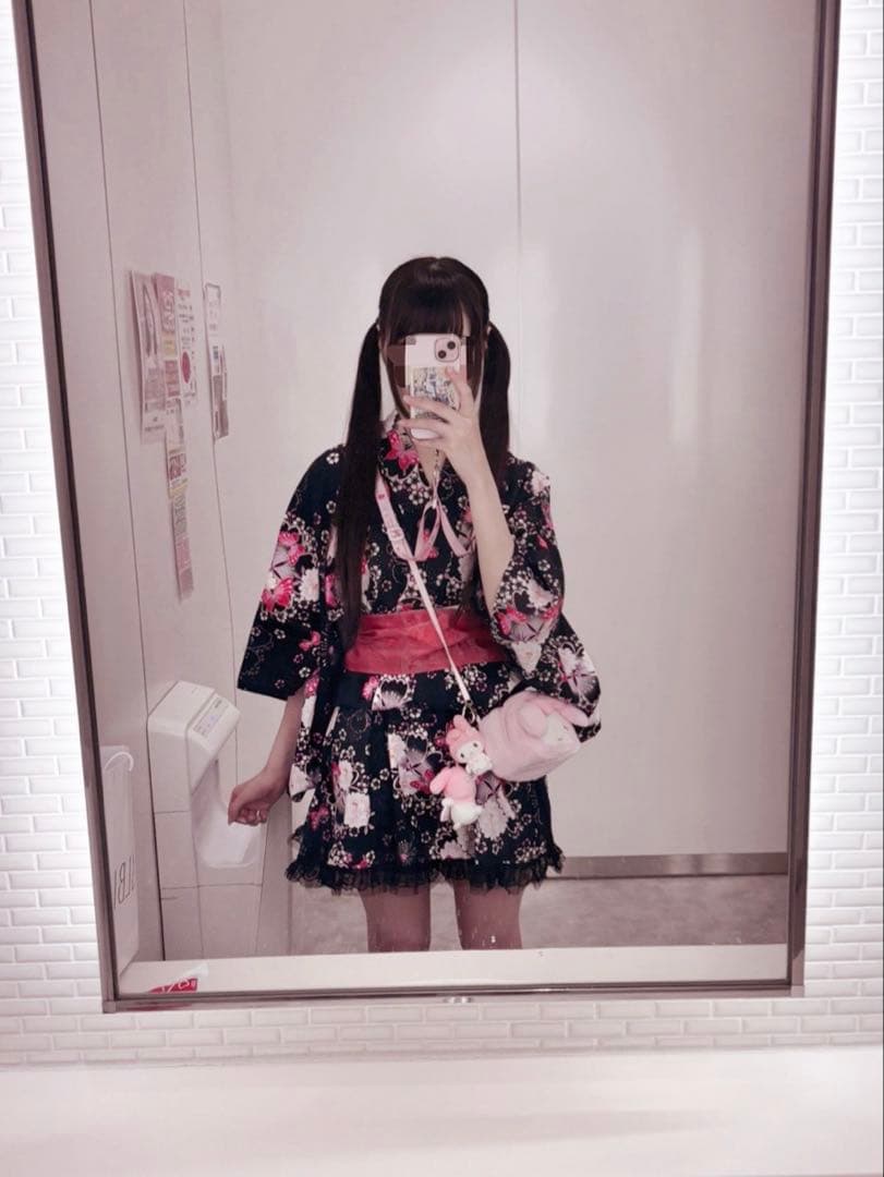 浴衣ドレス 大人 姫ギャル リボン帯セット