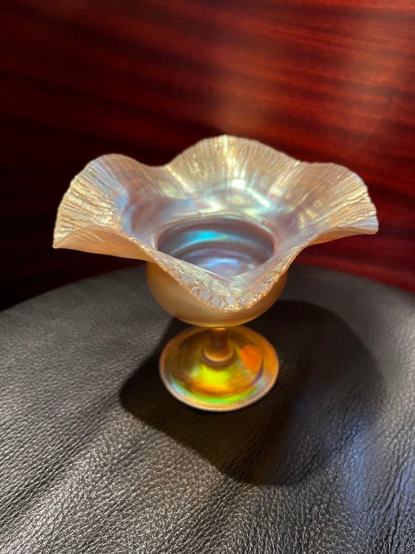 ティファニー　グラス　花瓶　コンポート　アンティーク