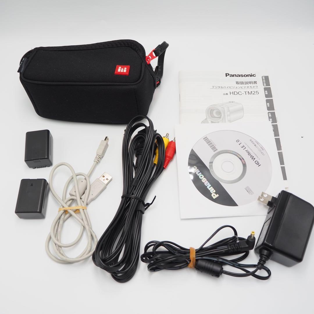 ビデオカメラ Panasonic HDC-TM25 別売ケース、バッテリー2個付