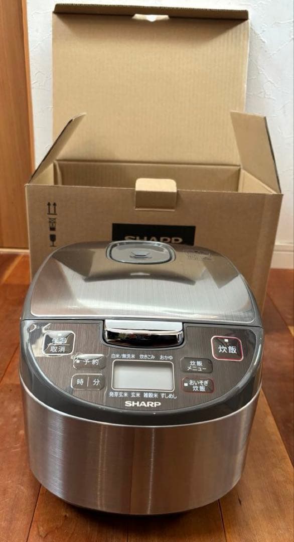SHARP 5.5合 黒厚釜 球面炊き　炊飯器 KS-S10J-S