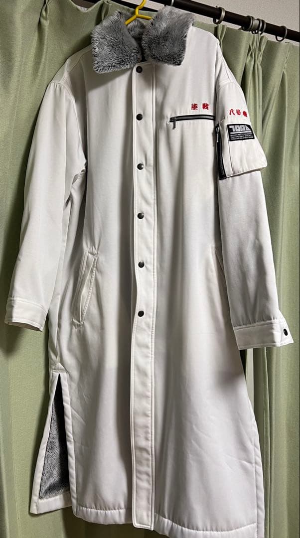 寅壱 TORAICHI ロングコート ドカジャン ホワイト　3L 刺繍入