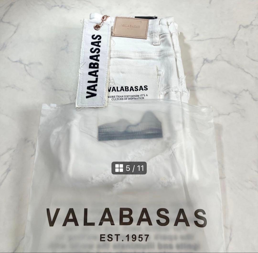 valabasas フレアダメージデニムパンツ