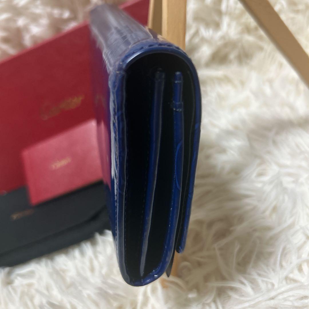 【希少 美品】カルティエ ハッピーバースデー　長財布 ブルー 青　日本限定色
