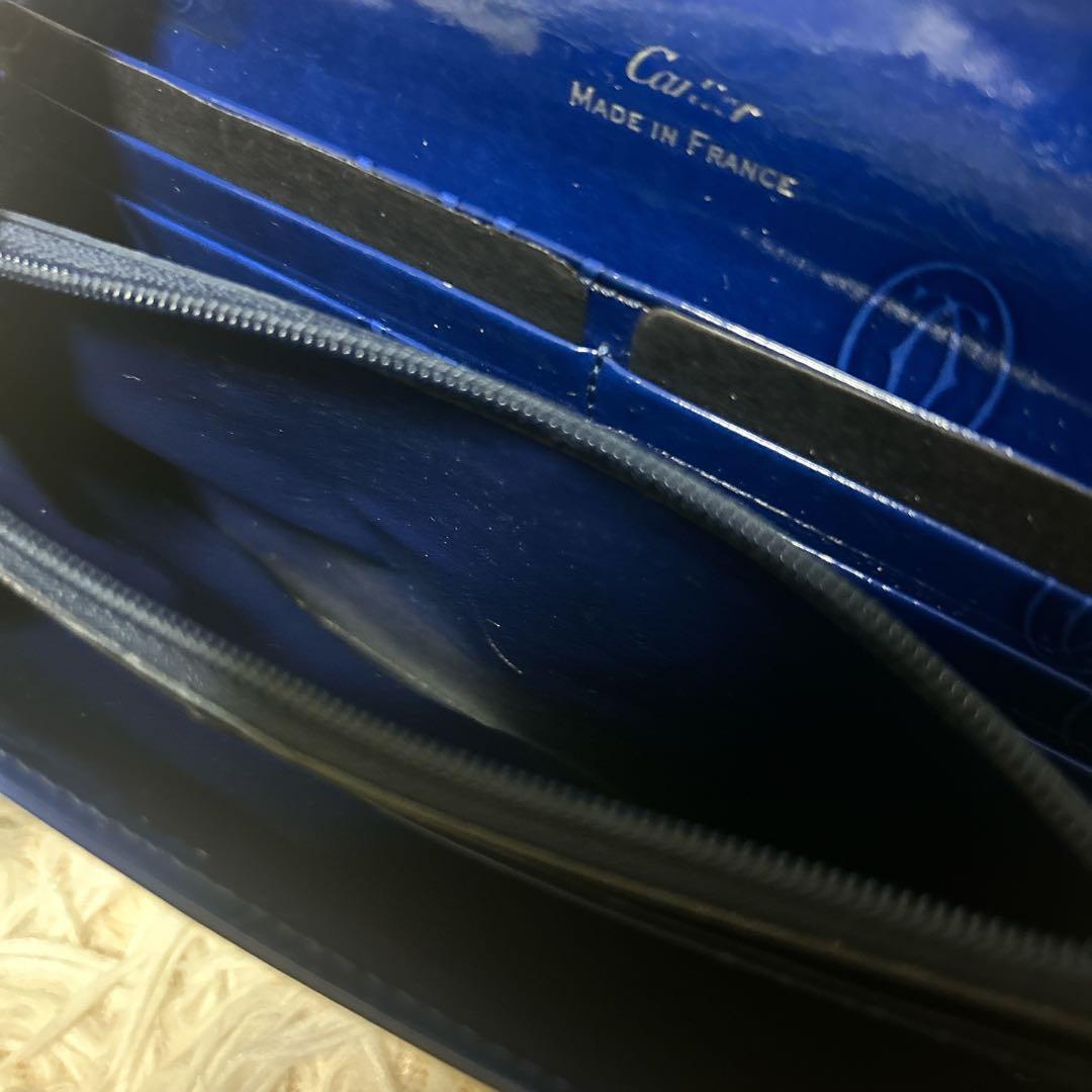 【希少 美品】カルティエ ハッピーバースデー　長財布 ブルー 青　日本限定色