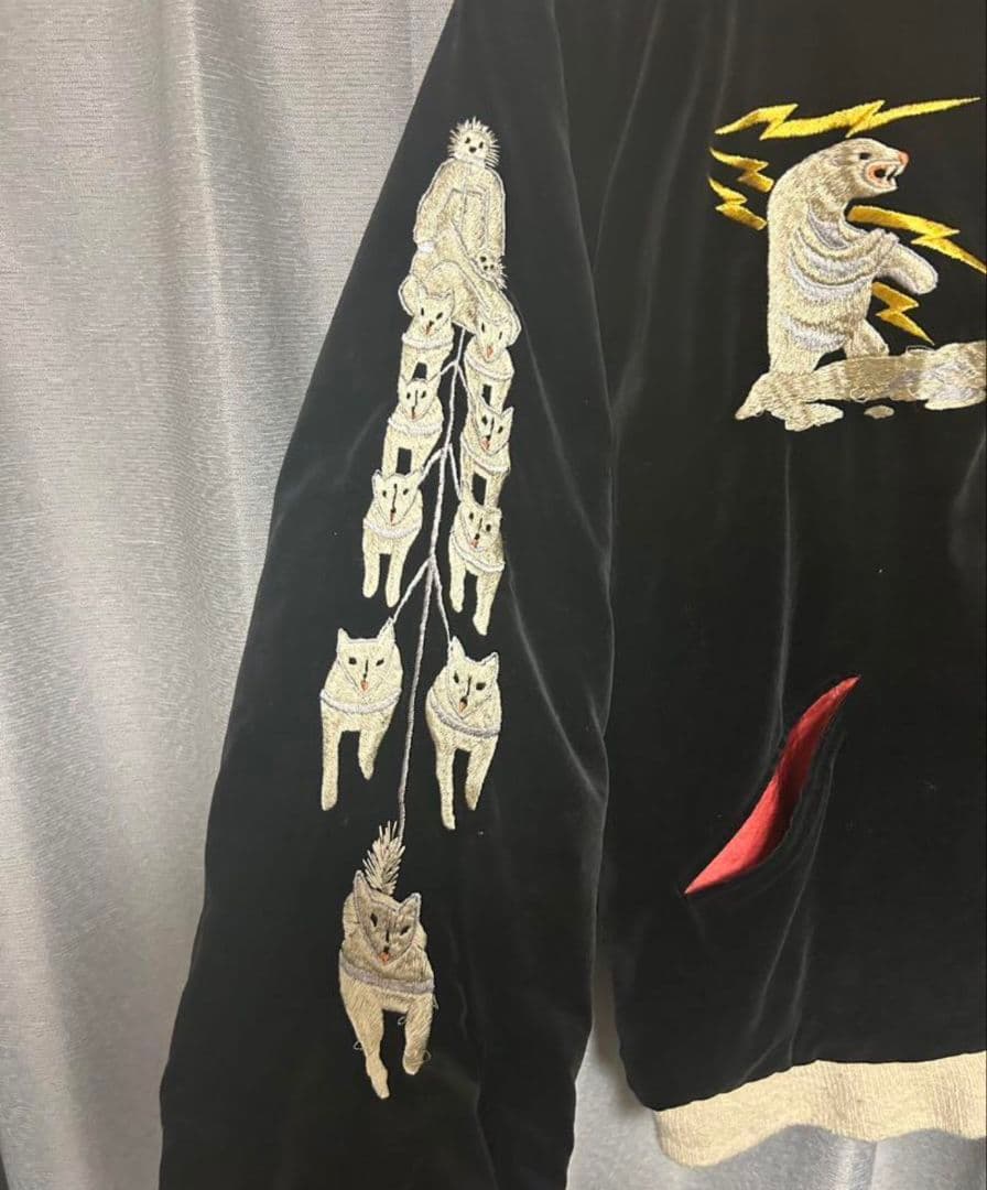 激レア　特大サイズ　別珍　スカジャン　ヴィンテージ　ALASKA