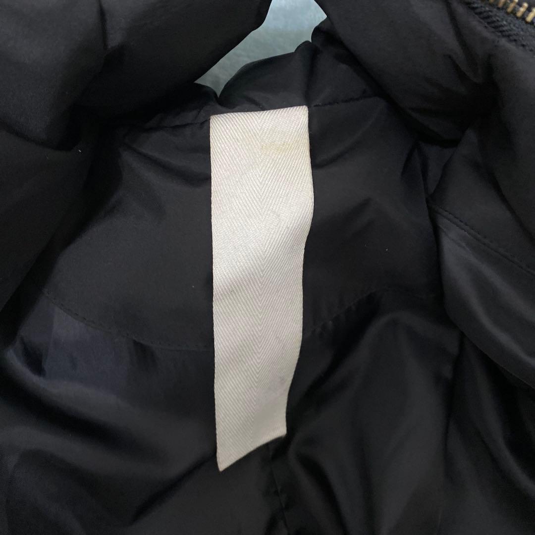 変形ダウンジャケット レザーマフラー付き