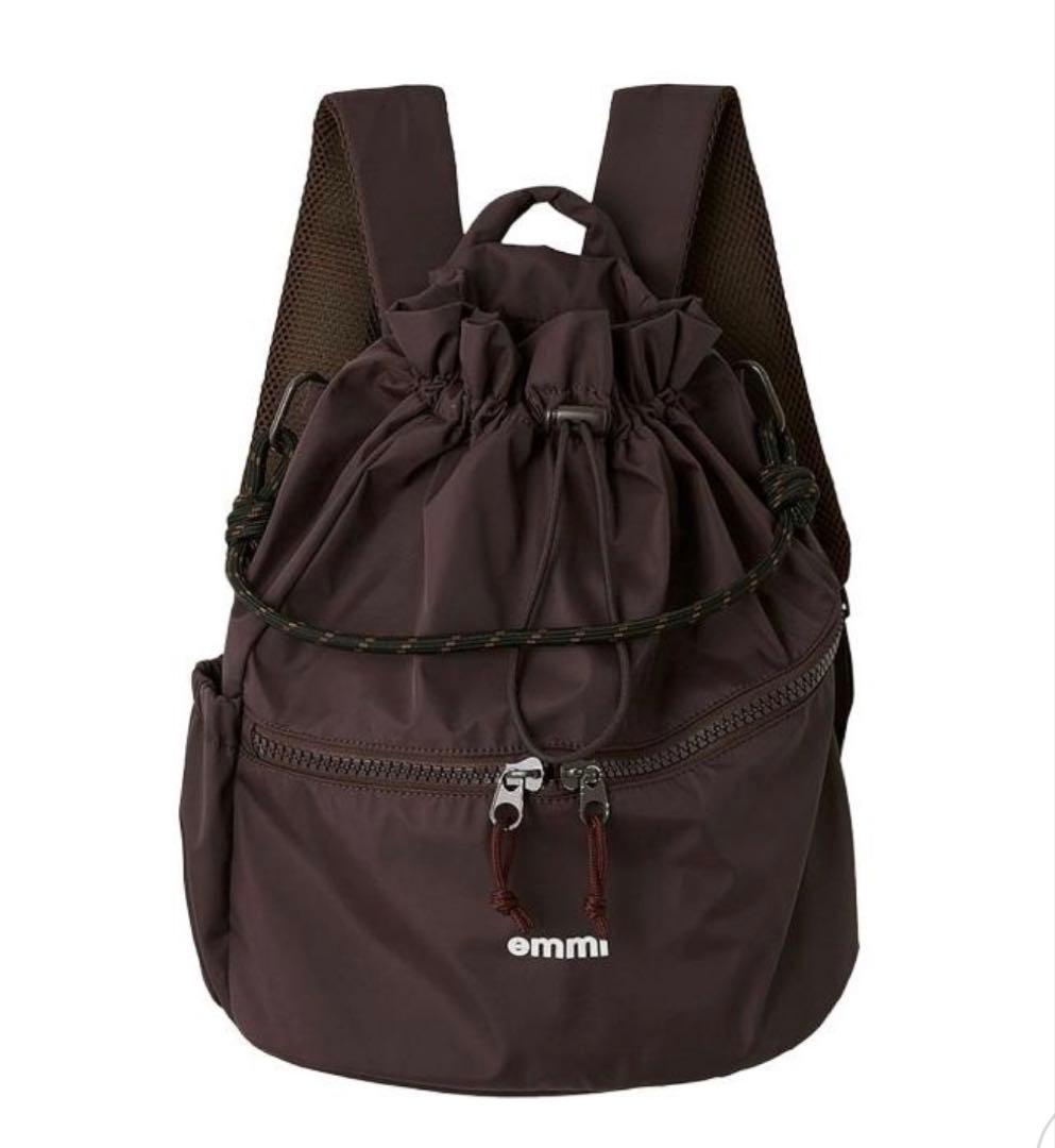 emmiロゴマルチバックパック 撥水 バーガンディー