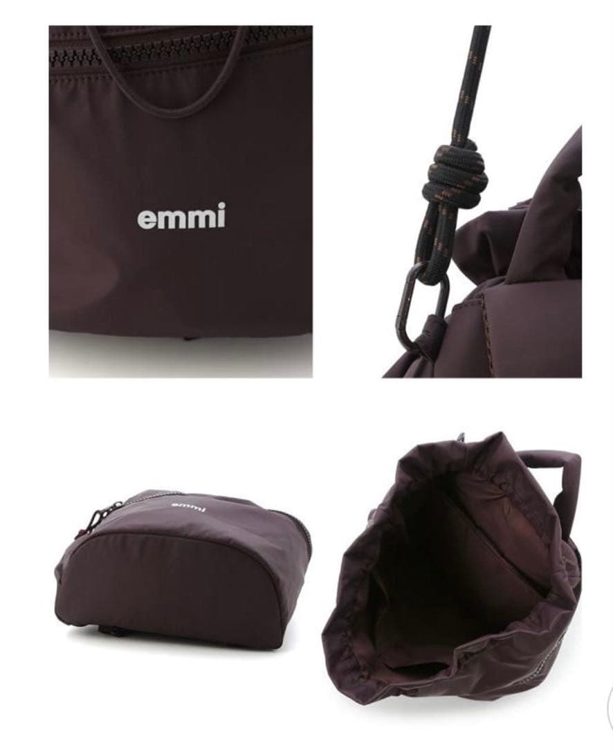 emmiロゴマルチバックパック 撥水 バーガンディー