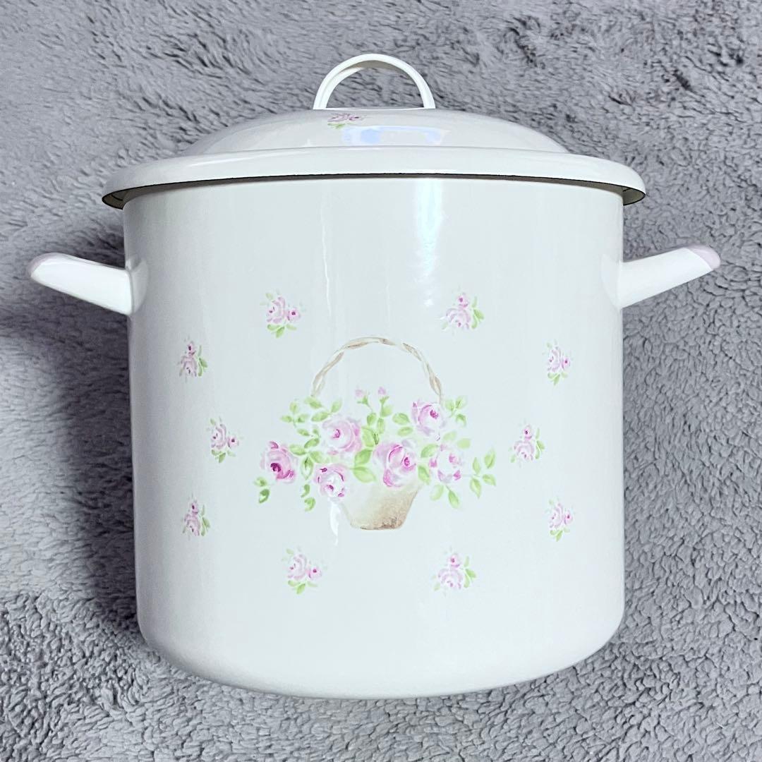 イマン　ローズバスケット　ホーローストッカー