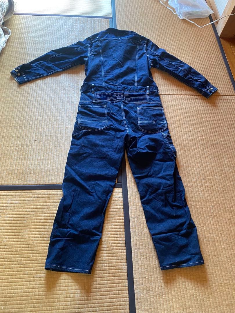 ネイビー XL オーバーオールLee