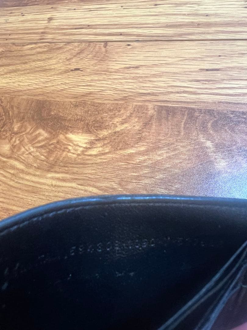 BALENCIAGA ブラック レザー マネークリップ