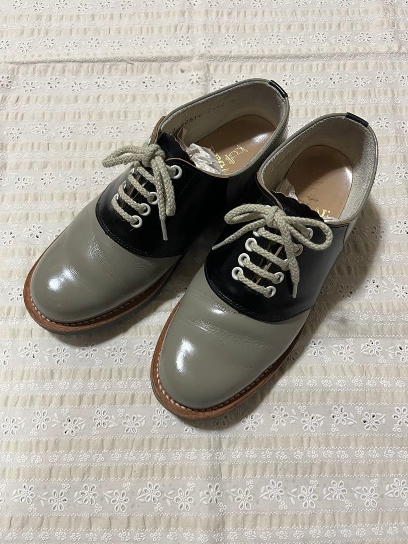 リーガル　サドルシューズ　グレー×黒　24cm