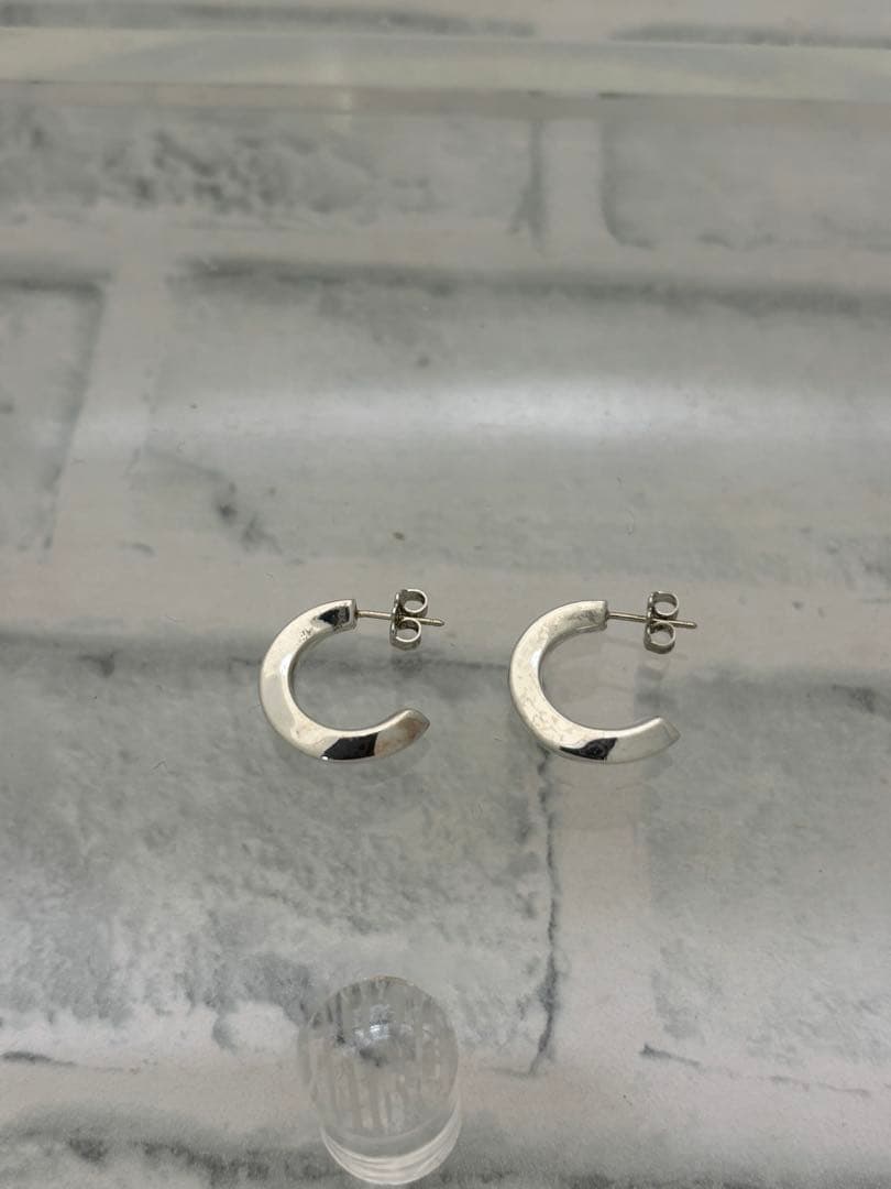 希少　オールドティファニー　TIFFANY ナイフエッジ　フープピアス