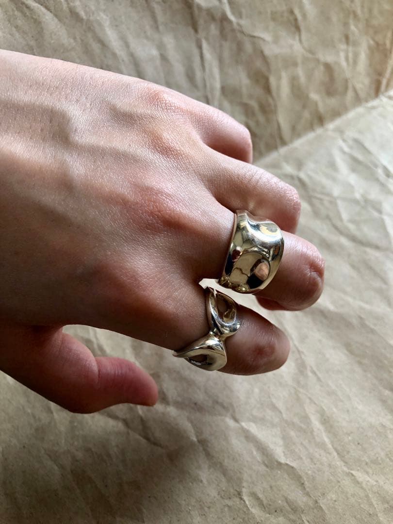 メキシコ製 vintage 925 ピンチ リング 18号程