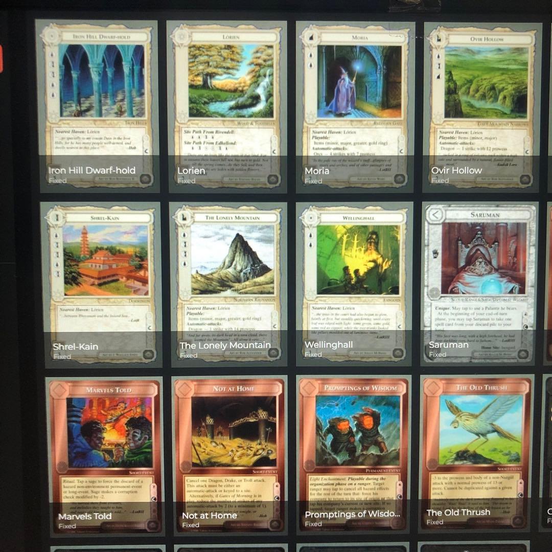 ミドルアース　カード　チャレンジデッキC ccg コンプ　指輪物語　トレカ