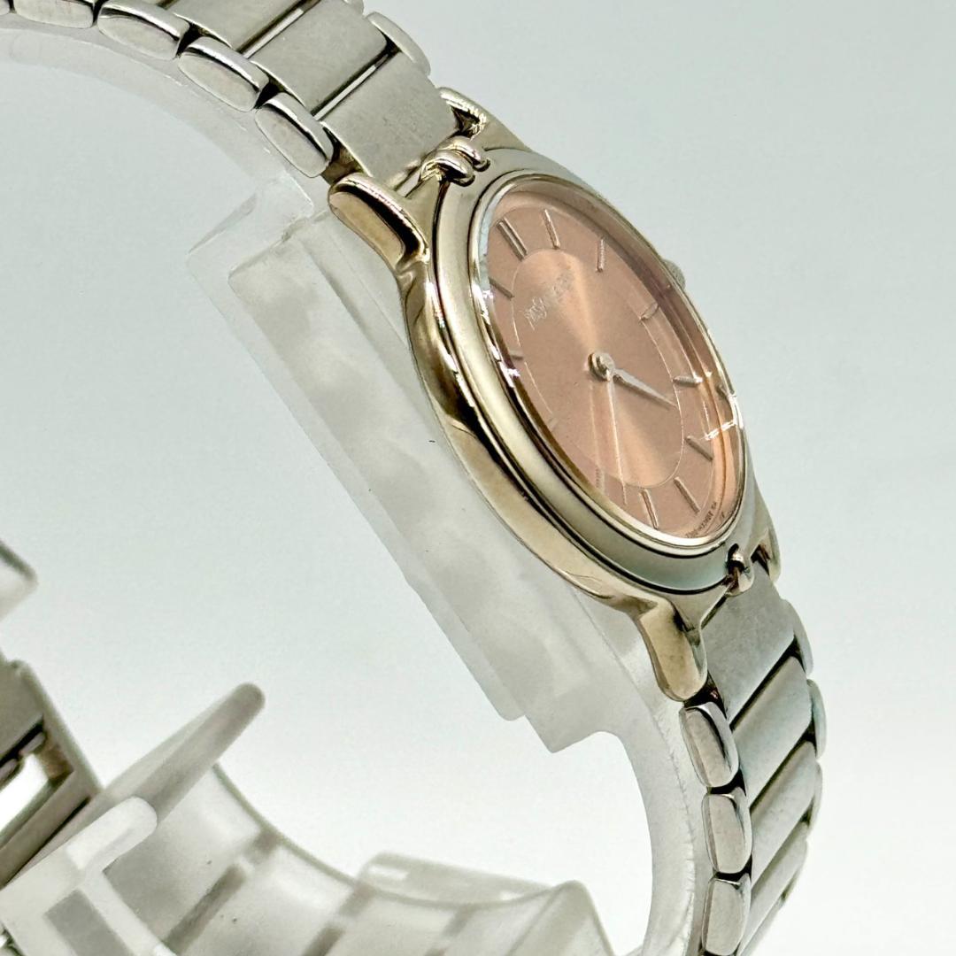 稼働品 YSL イヴサンローラン 腕時計 ベージュ文字盤 クォーツ ２針