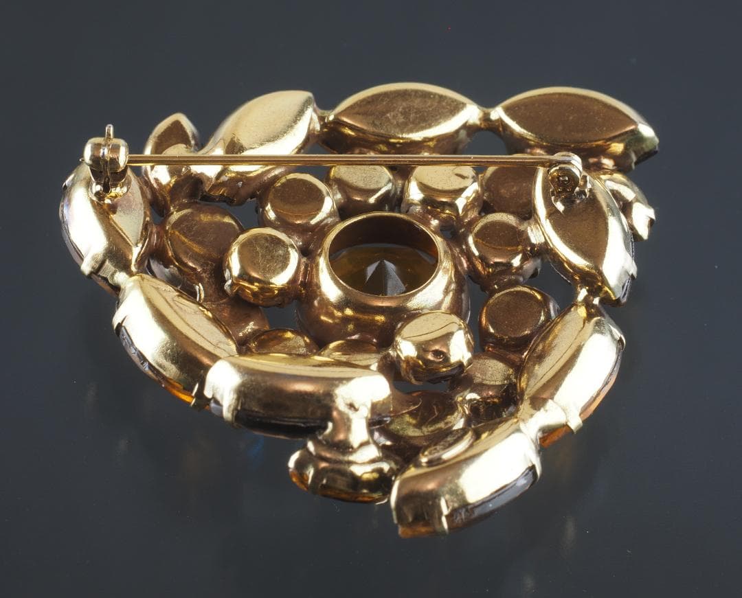 KRAMER クラマー　ブローチ／アンバー × トパーズ × ABストーン