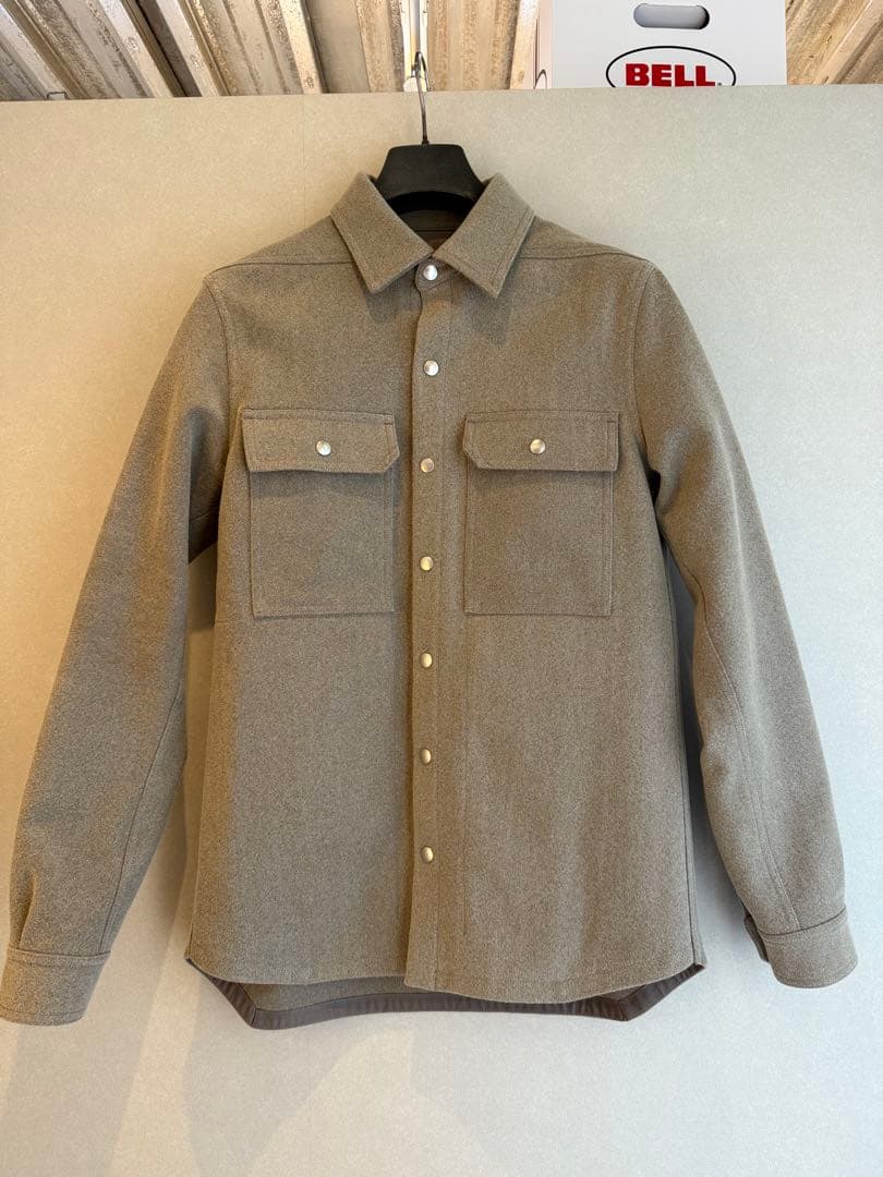 リックオウエンス RU20F3729-WM ウールシャツブルゾン IT46