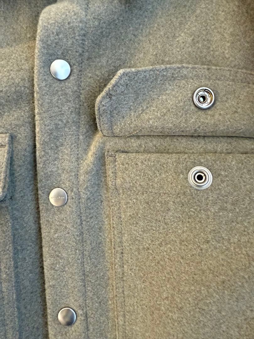 リックオウエンス RU20F3729-WM ウールシャツブルゾン IT46