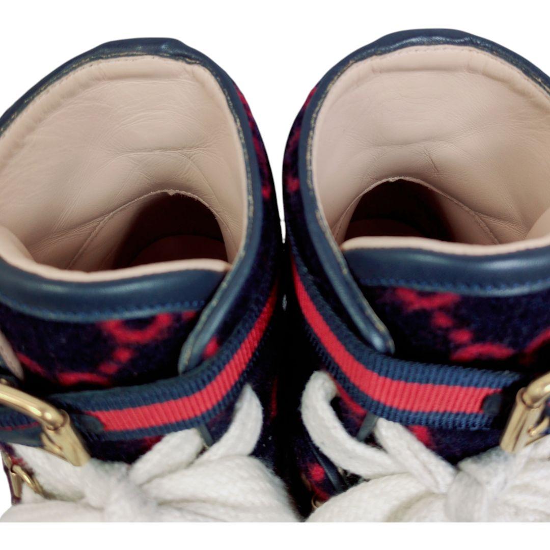 ら*び様 美品【GUCCI】グッチ ブーツGG柄 シェリーライン ブーティ 23