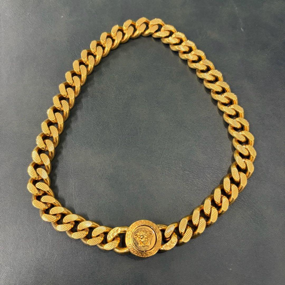 た*読様 ヴェルサーチ メデューサ 喜平 ネックレス GP 箱付き 中古 19