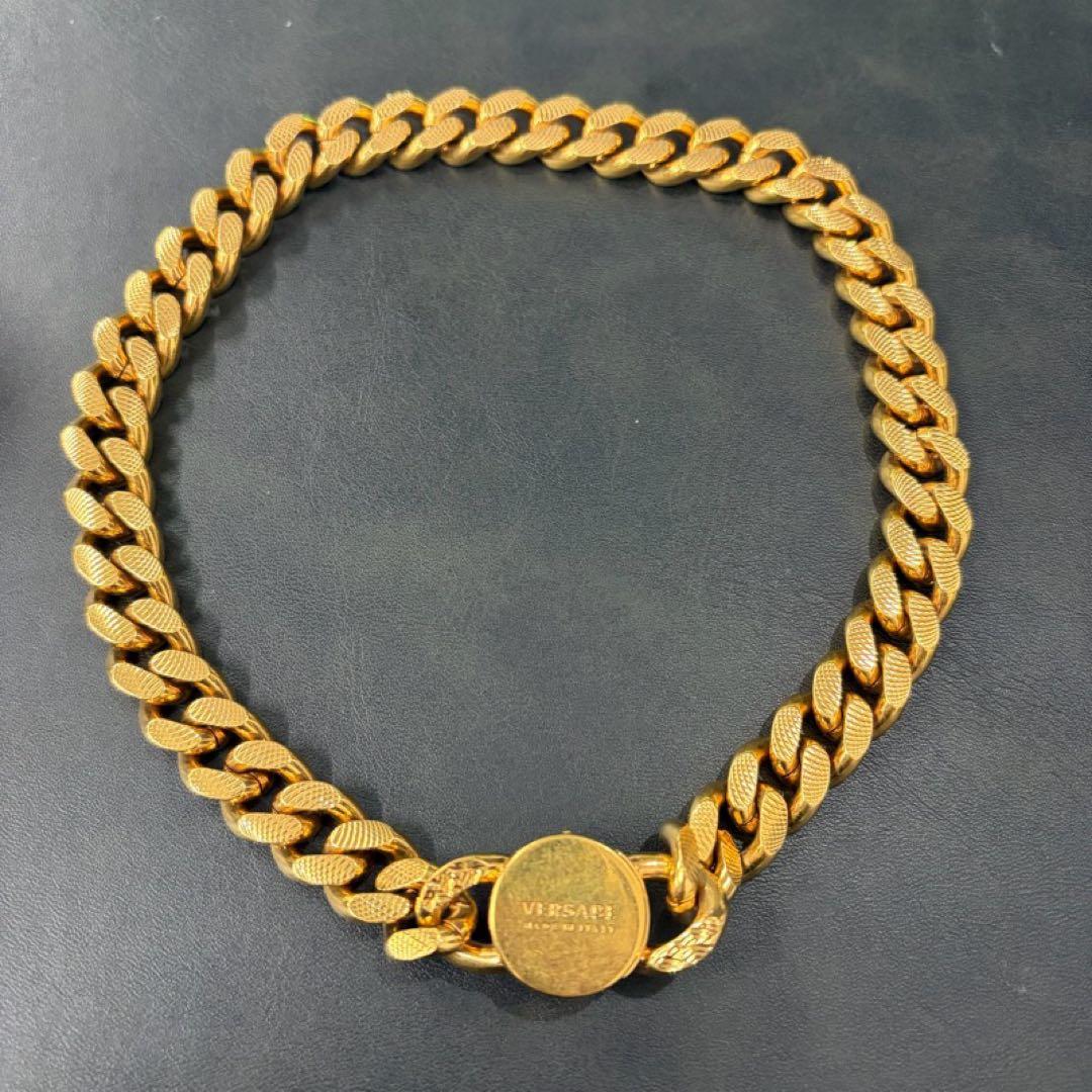 た*読様 ヴェルサーチ メデューサ 喜平 ネックレス GP 箱付き 中古 19