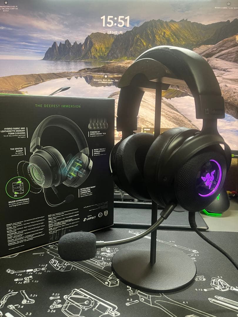 Razer KRAKEN V3 PRO HYPERSENSEヘッドセット