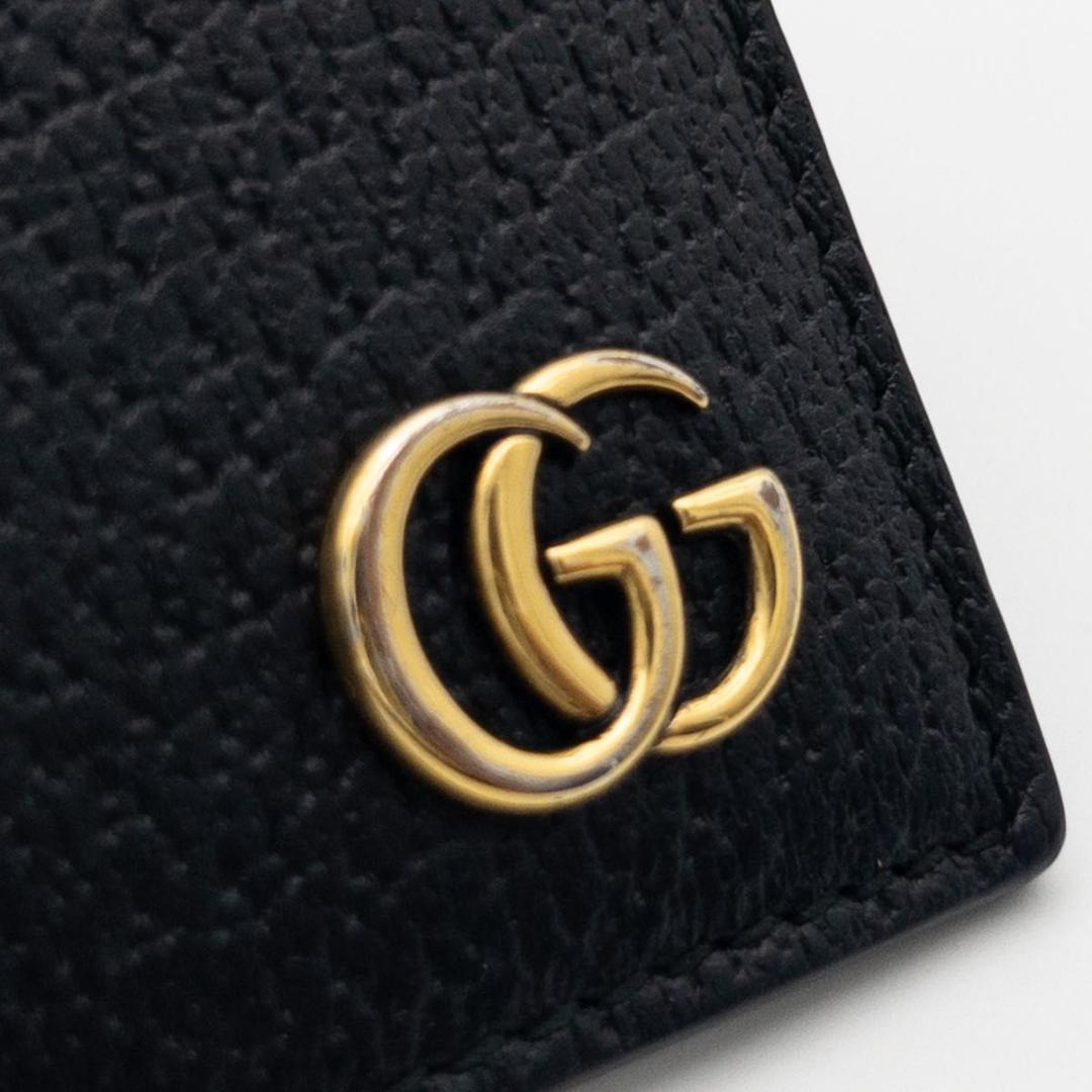【超極美品】GUCCI GGマーモント　カードケース　黒