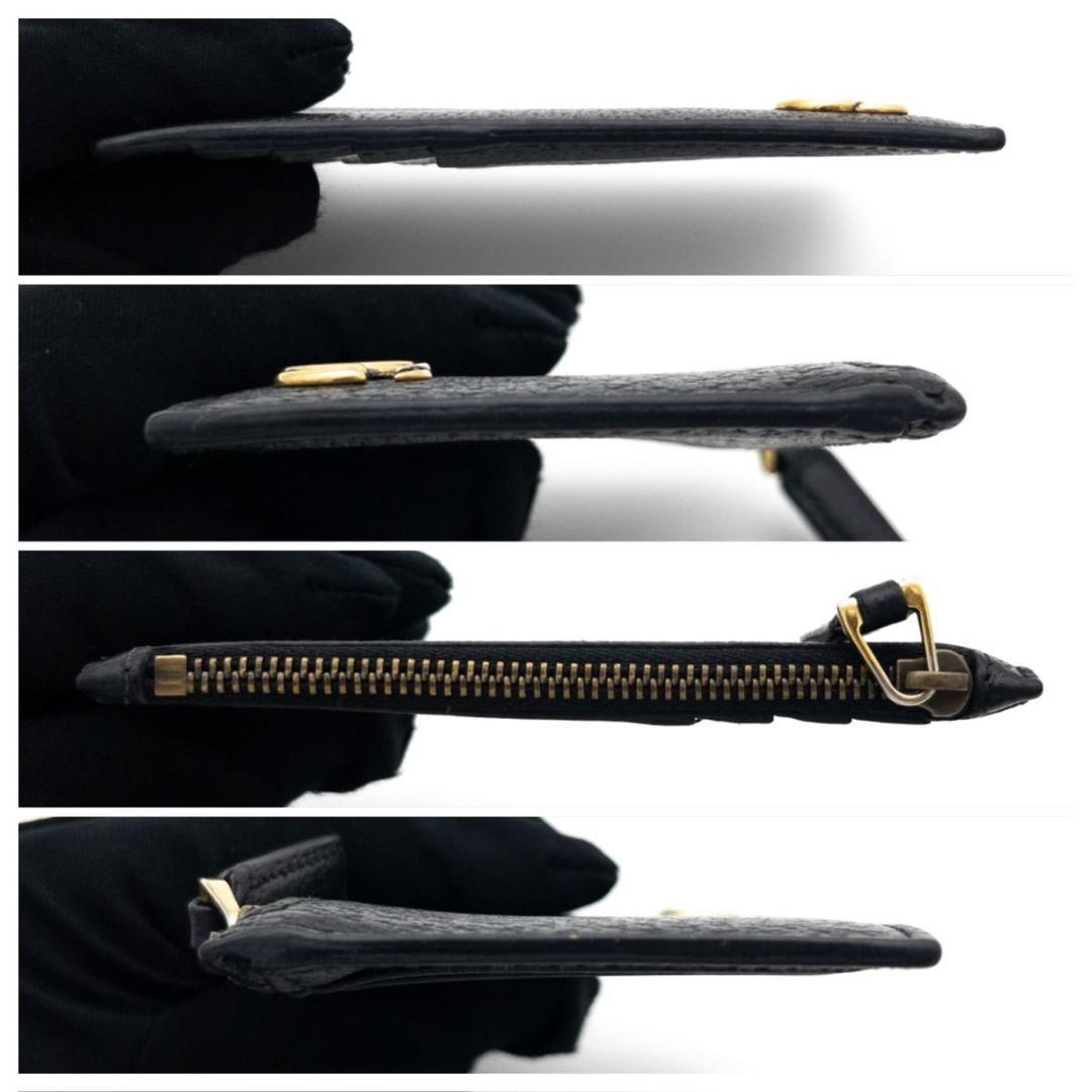 【超極美品】GUCCI GGマーモント　カードケース　黒