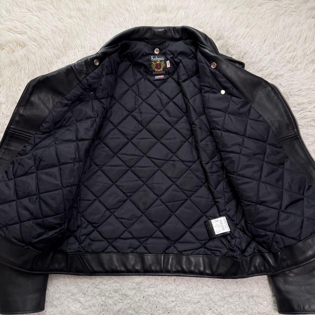 美品XLサイズ相当　ショット　613US ワンスター　ダブルライダースジャケット