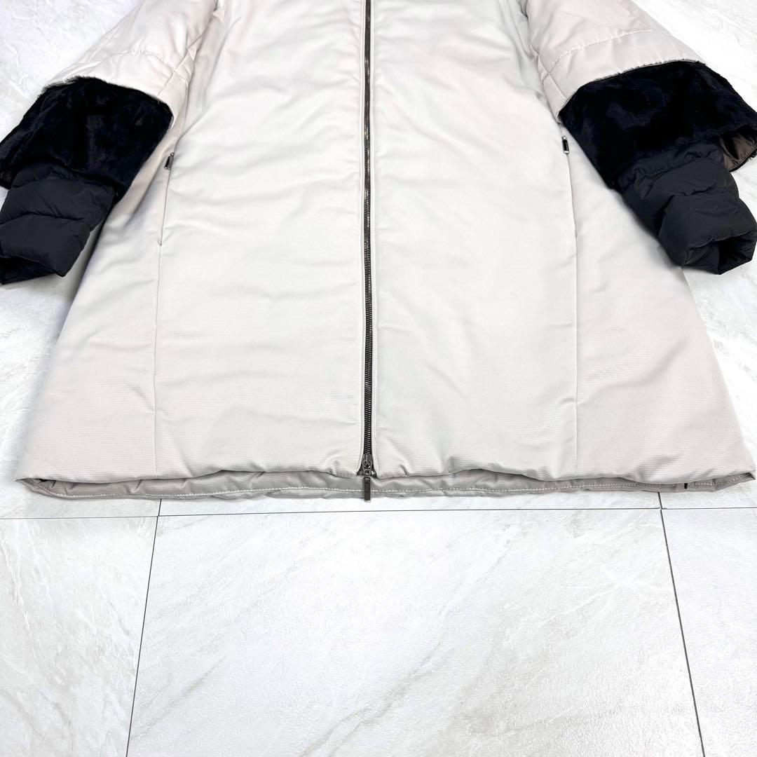 カリメロ様 MOORER ムーレー 3way 袖着脱可 ファーダウンコート 42