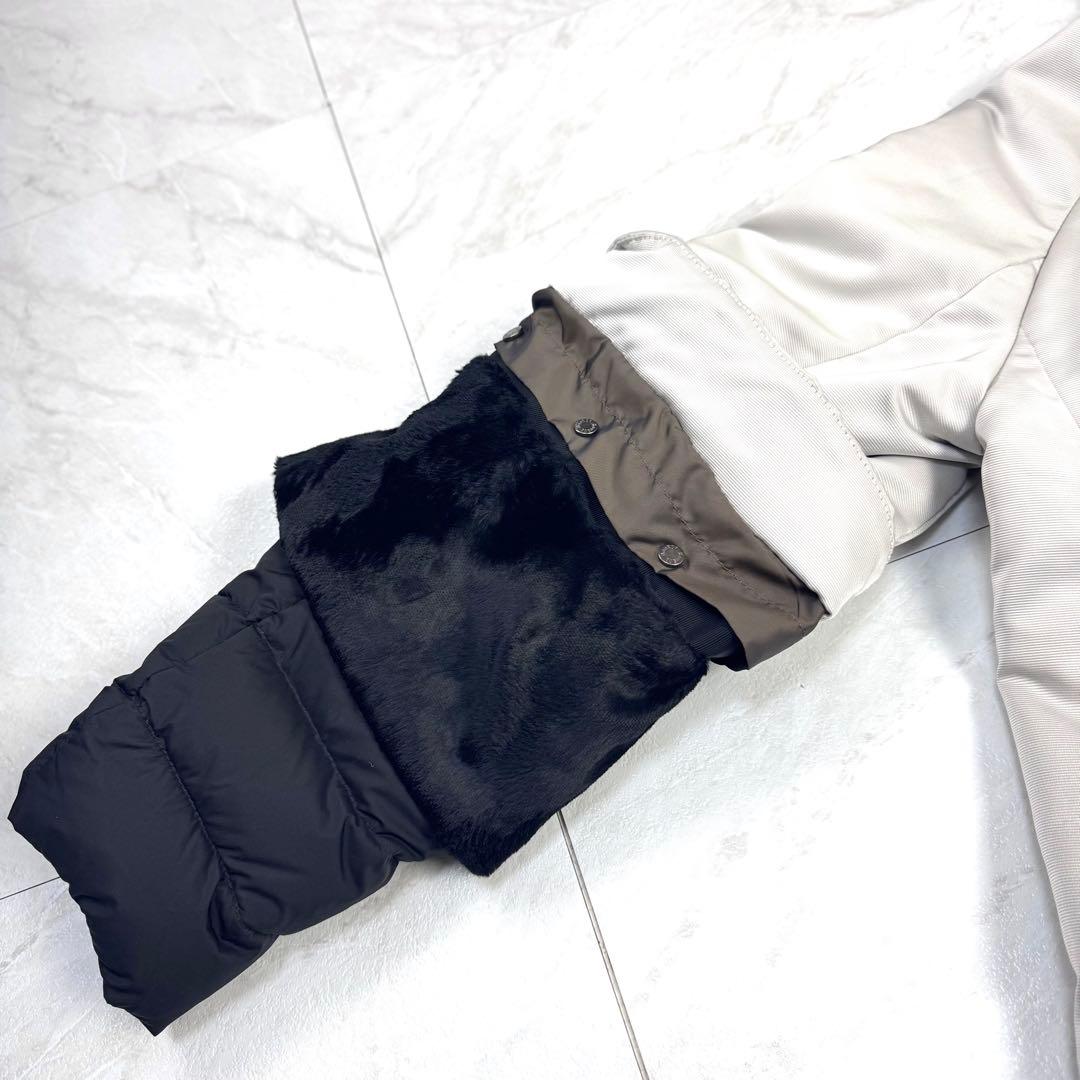 カリメロ様 MOORER ムーレー 3way 袖着脱可 ファーダウンコート 42