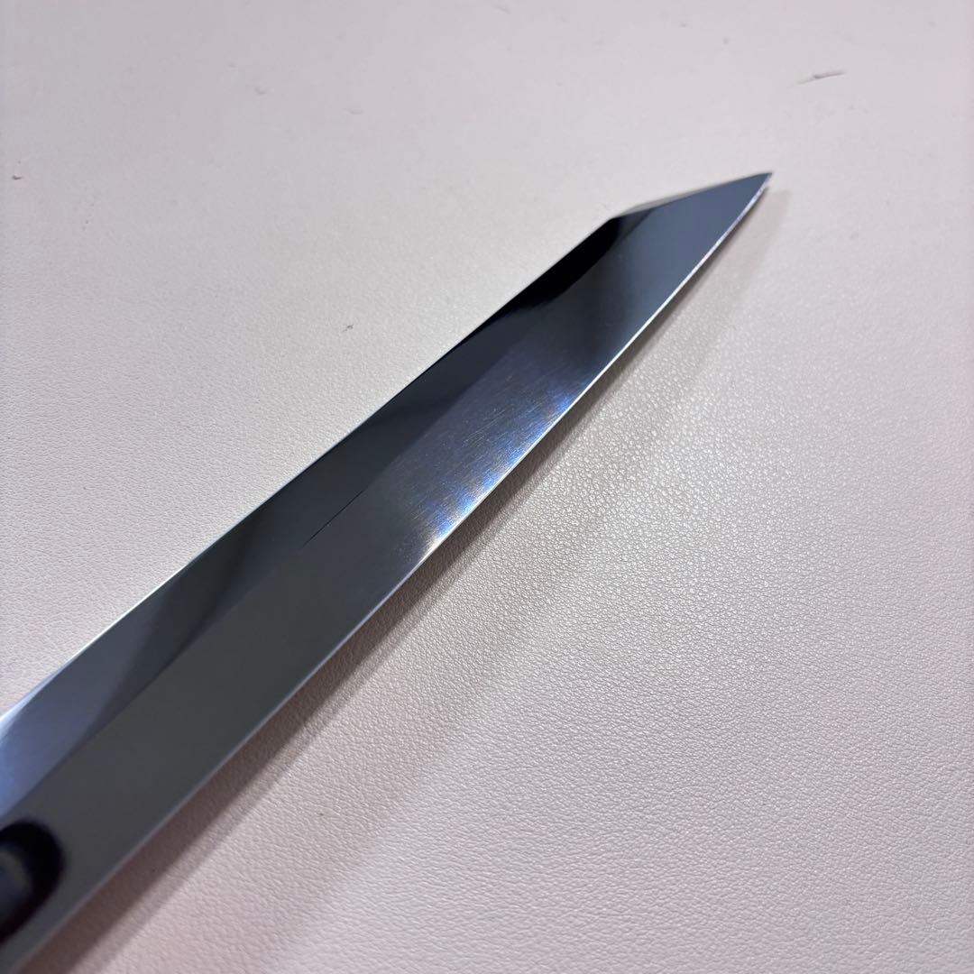 270mm 切付柳刃包丁 鏡面　天然木八角柄 刺身包丁 「全鋼」'+