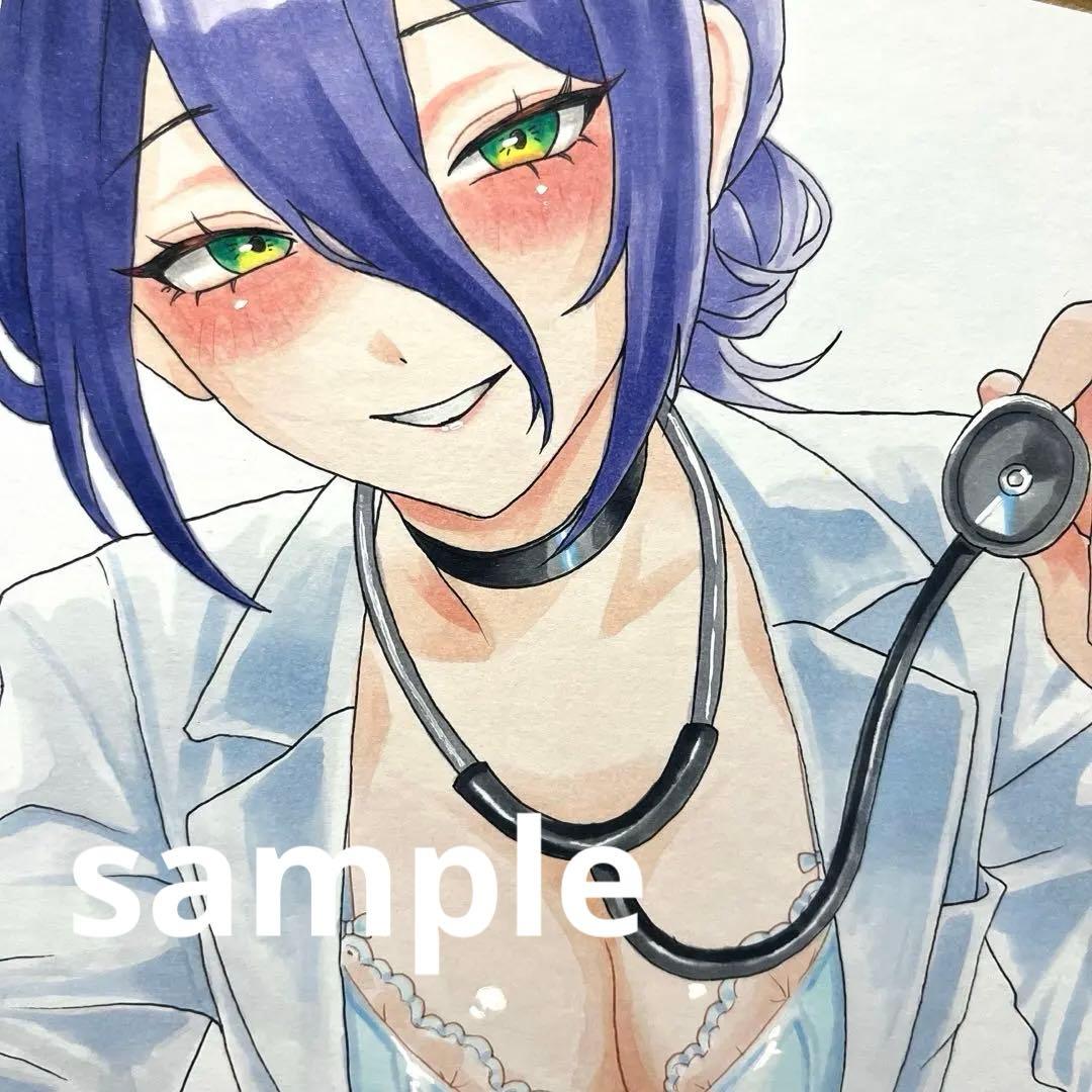 K*様 【一点物】チェンソーマン レゼ 手描きイラストファンアート 色紙 お医者