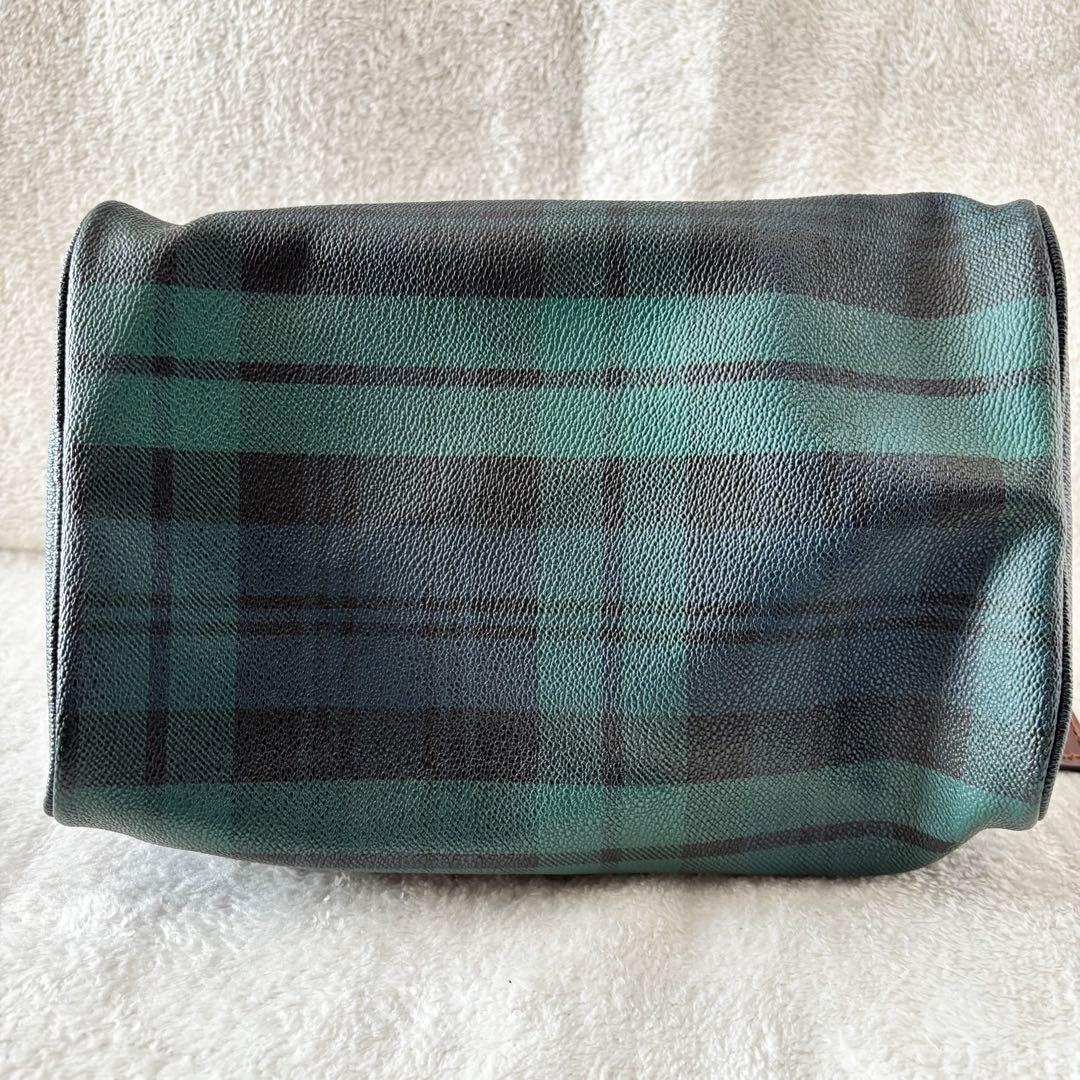 ✨️美品 ポロラルフローレン ブラックウォッチ ミニボストンバッグ PVC 緑