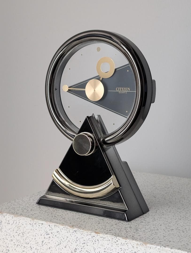 80s ビンテージ シチズン テーブルクロック 振り子 置き時計 スペースエイジ