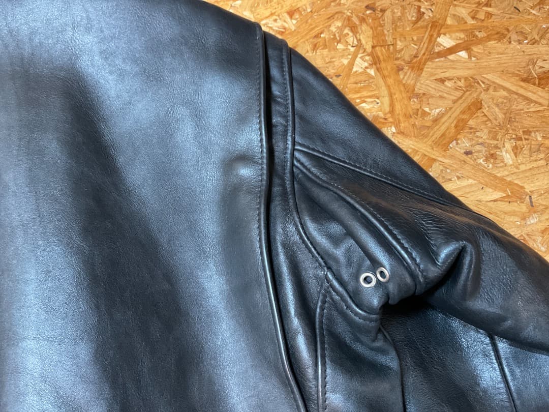 ショット USA製 641 レザー 立襟 シングルライダースジャケット 40