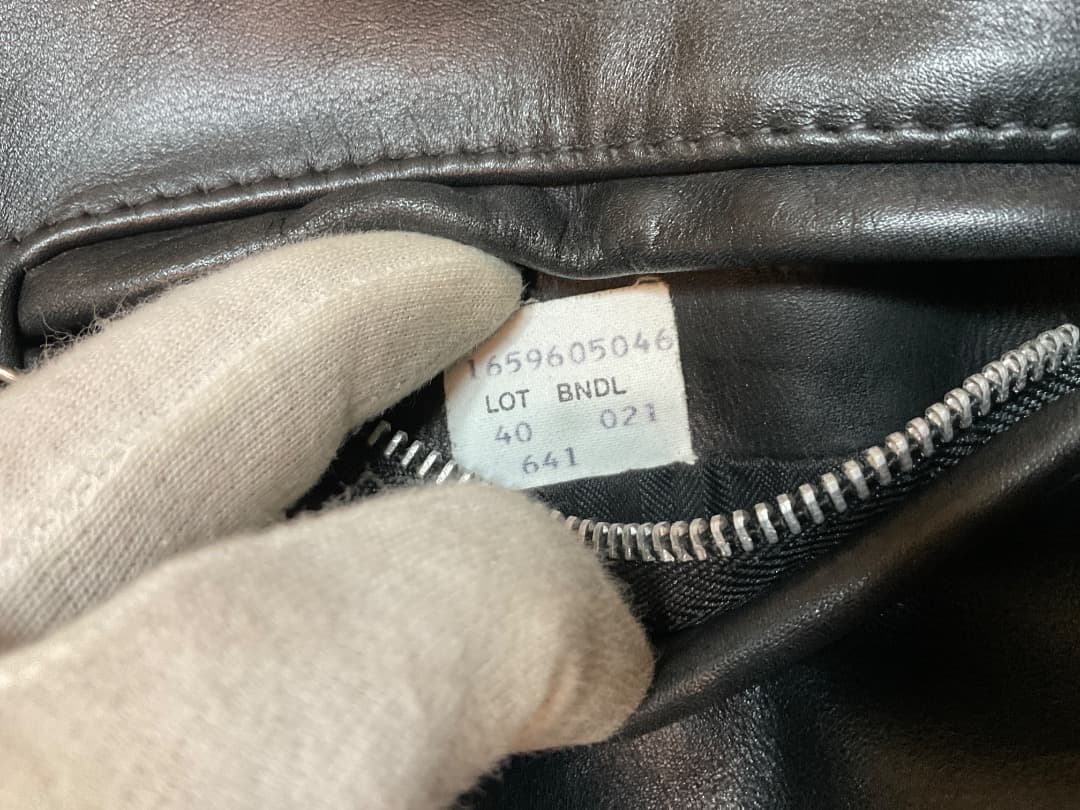 ショット USA製 641 レザー 立襟 シングルライダースジャケット 40