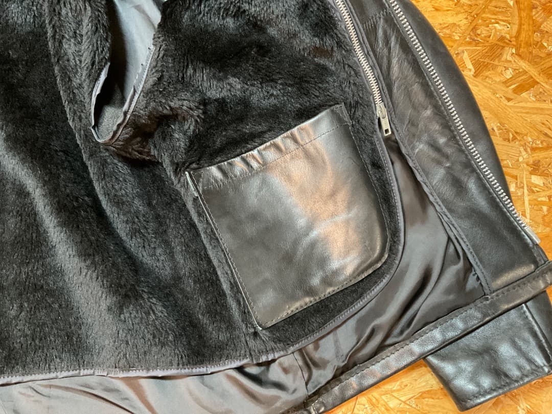 ショット USA製 641 レザー 立襟 シングルライダースジャケット 40