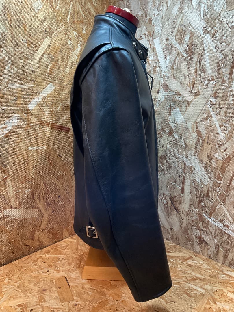 ショット USA製 641 レザー 立襟 シングルライダースジャケット 40