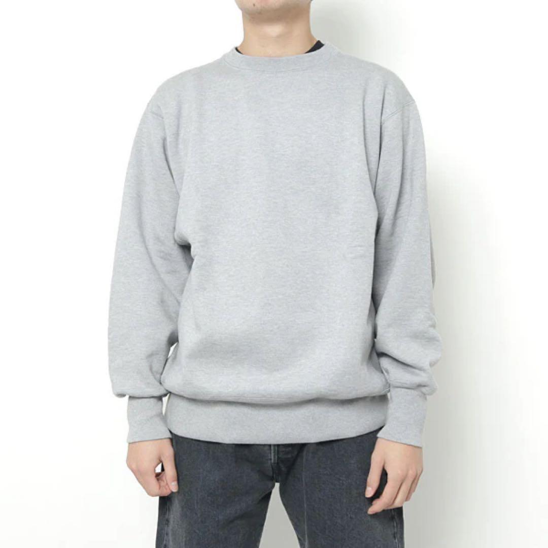 CIOTAスビンコットン吊り裏毛起毛クルーネック スウェットシャツ