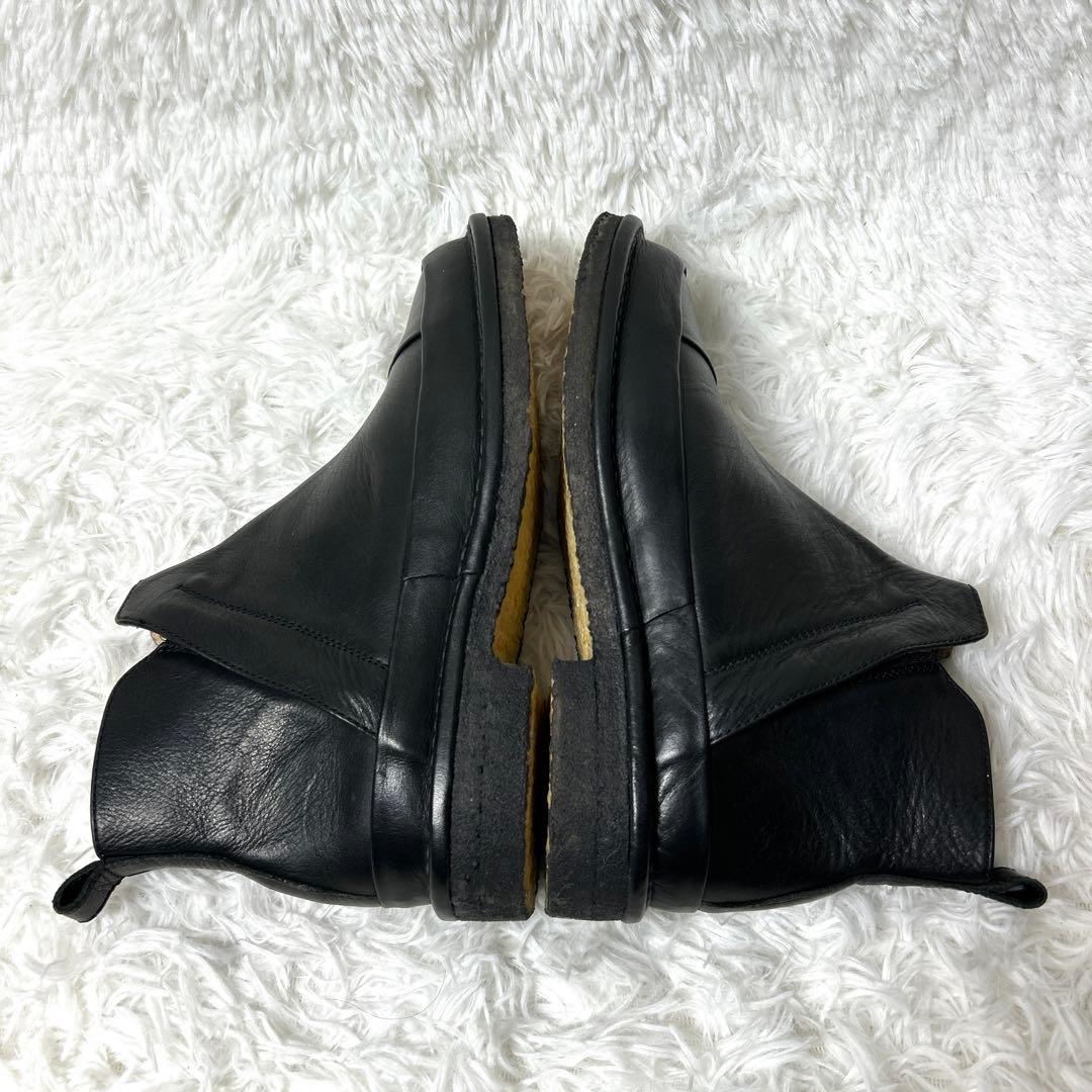 【未使用品】SAYA 撥水加工レザーショートブーツ ダブルジップ 24cm