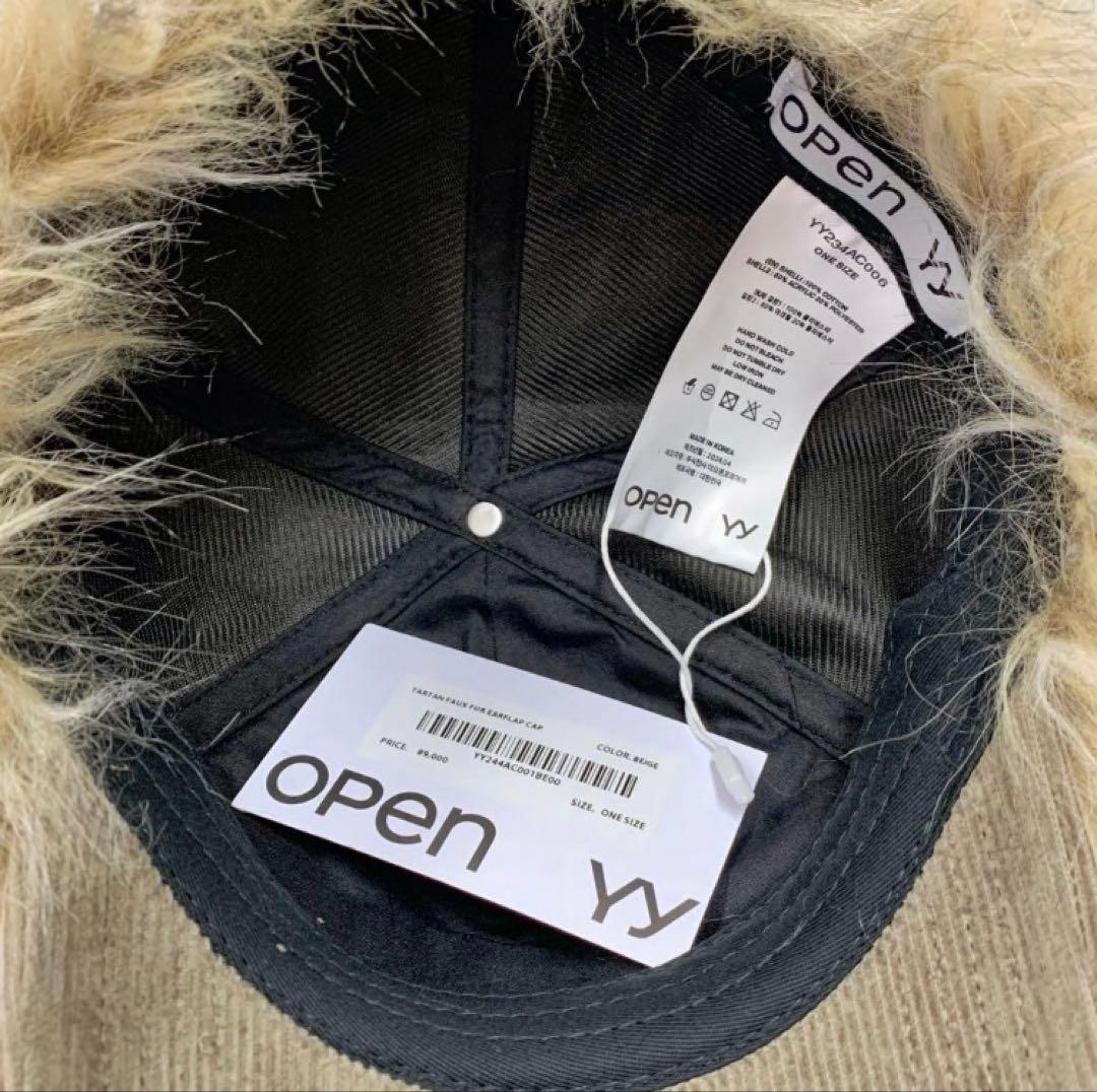 正規品open yy ファーキャップ