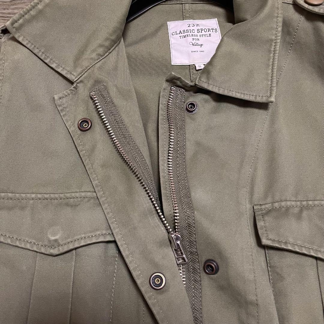 23区 ヴィンテージ ミリタリー ジャケット 大きいサイズ50 オーバーサイズ