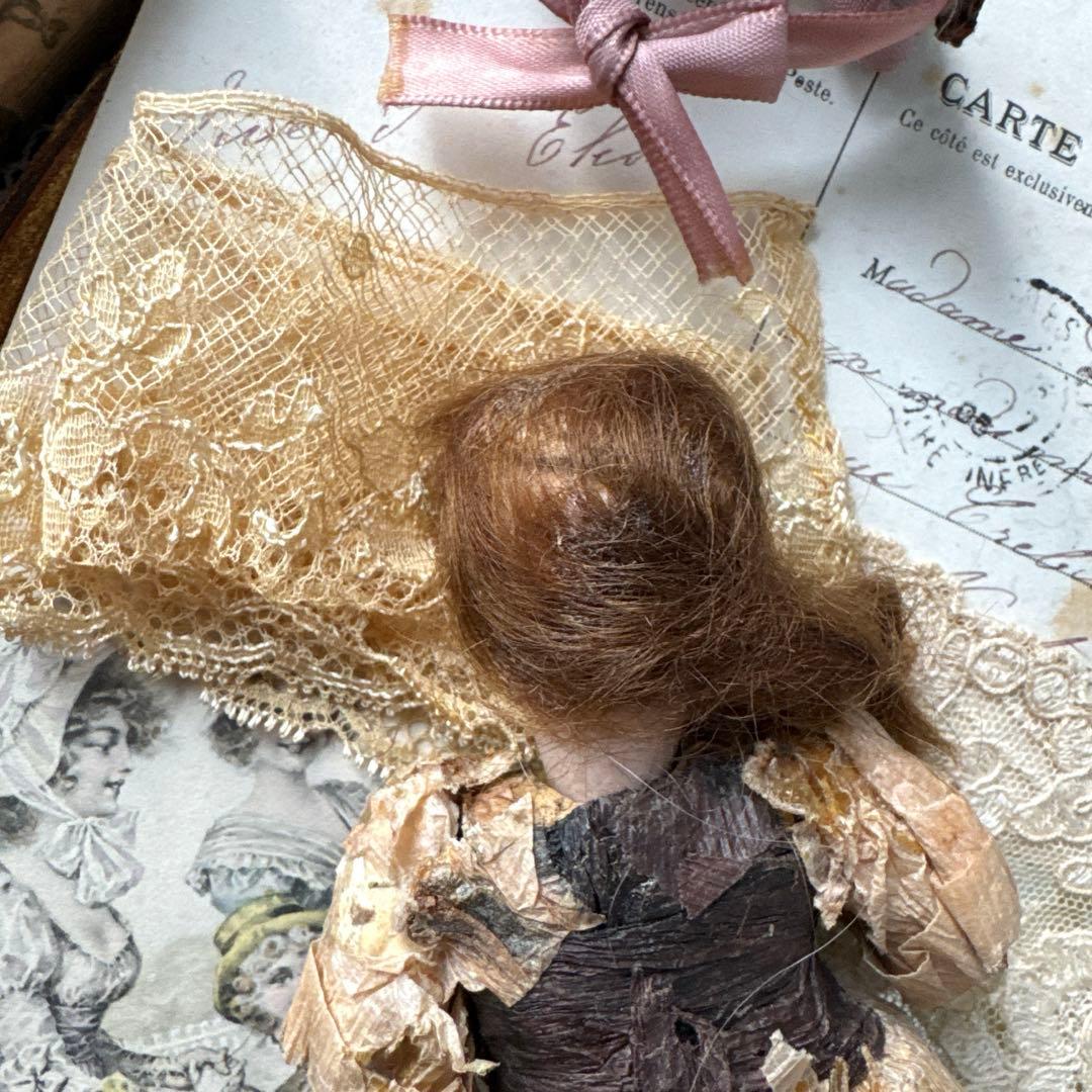 アンティークミニョネット　ビスクヘッドドール　フレンチミニョネット