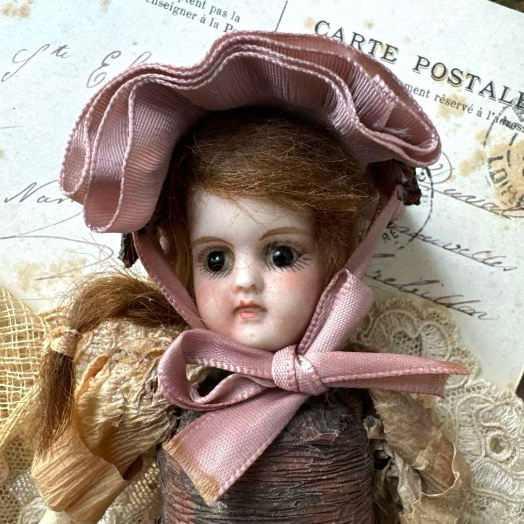 アンティークミニョネット　ビスクヘッドドール　フレンチミニョネット