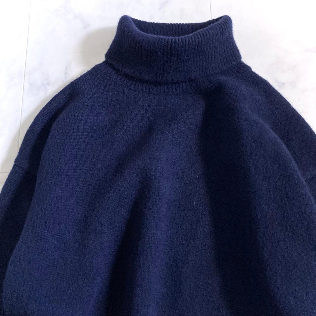 美品 エブール 21AW エキストラファインウール タートルネックニット