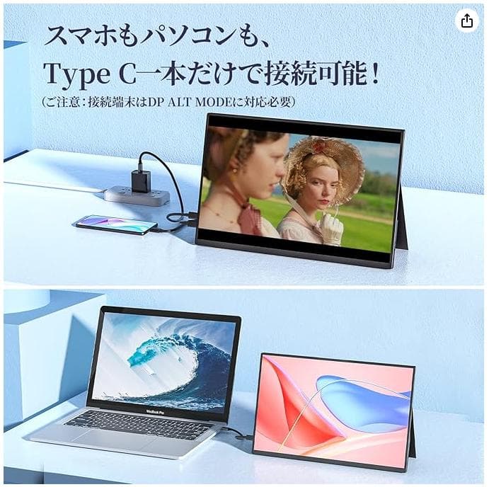 【すだ】モバイルモニター kksmart 16インチ